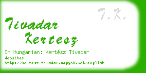 tivadar kertesz business card